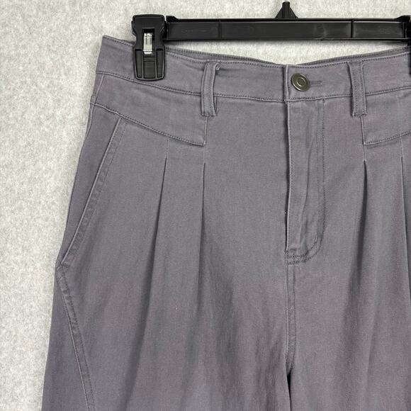 SO Balloon Pleated Pants Junior 9 Lilac Gray Trouser Tapered Baggy High Rise 80s - Picture 5 of 13